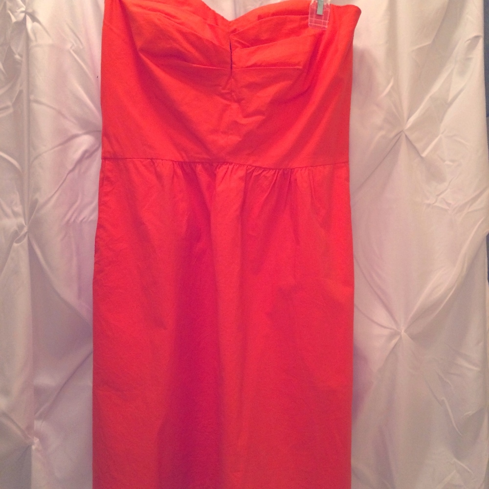 Orange Strapless Dress